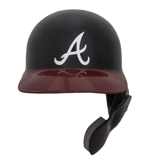 2018 Dansby Swanson Game Used Atlanta Braves Home Batting Helmet With 2018 Postseason Logo (MLB Authenticated)